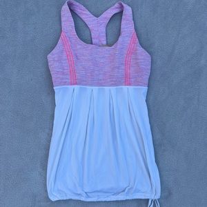 lululemon athletic tank size medium pink and white